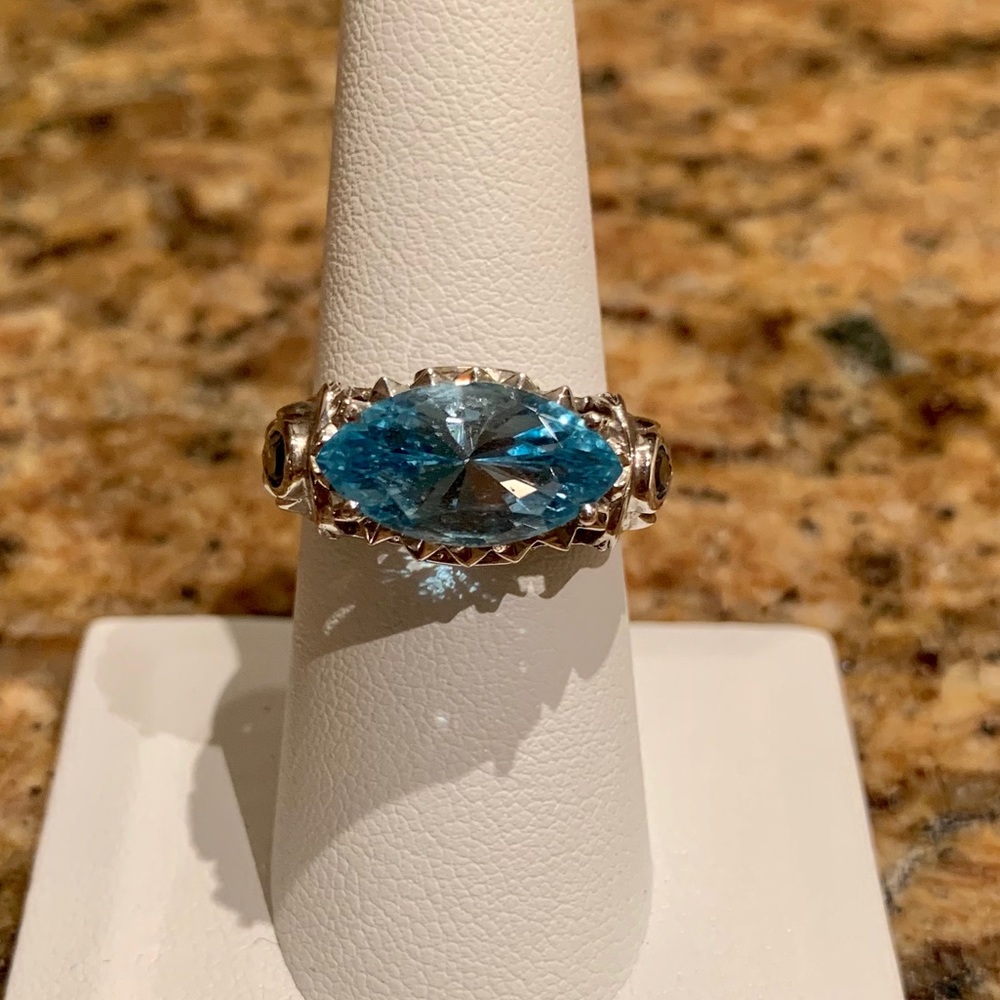 “HOST PICK” Victoria Wieck Blue Topaz CZ Ring